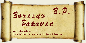 Borisav Popović vizit kartica